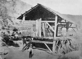 This is where the great California gold rush began in 1849, when James Marshall, a carpenter working for John Sutter, found the first nuggets. Marshall posed there a year later. (Wikipedia Commons)