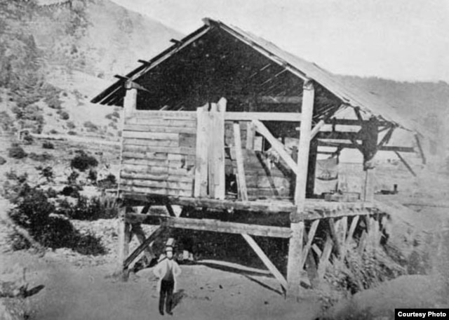 This is where the great California gold rush began in 1849, when James Marshall, a carpenter working for John Sutter, found the first nuggets. Marshall posed there a year later. (Wikipedia Commons)