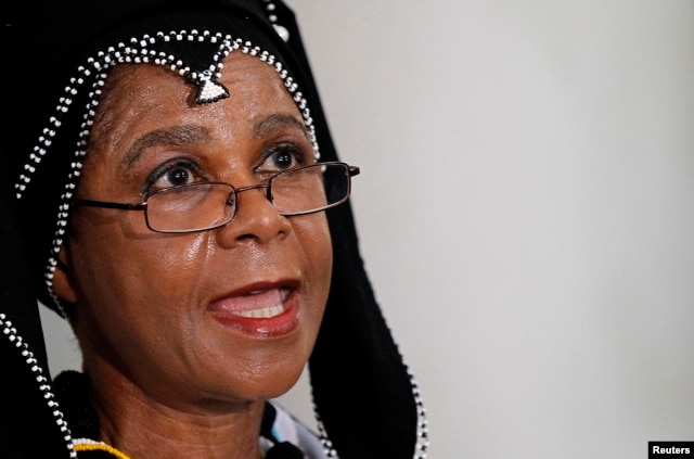 South Africa's Mamphela Ramphele speaks during a news conference on the launch of her new political party Agang, Johannesburg, February 18, 2013.