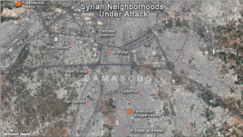 Damascus, Syria Neighborhoods Under Attack