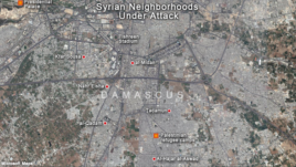 Damascus, Syria Neighborhoods Under Attack