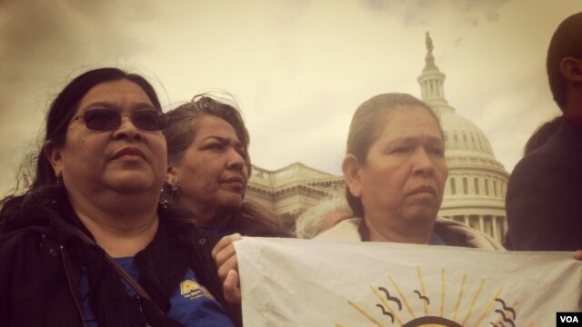 Border activists traveled across the country to Washington to put a human face on immigration reform, February 27, 2013.