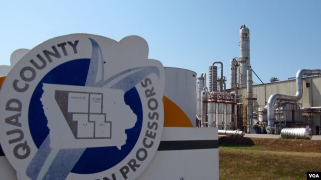 Nhà máy sản xuất nhiên liêu ethanol từ bắp, ở Galva, bang Iowa, Hoa Kỳ