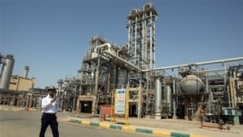 Petrochemical plant at an Iranian port. (2011 photo)  New sanctions target Iran's oil-dependent economy