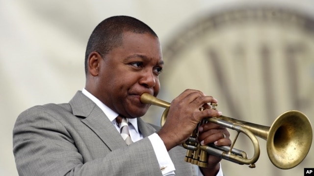 Wynton Marsalis performs at the Newport Jazz Festival in Newport, R.I., Aug. 6, 2011. 