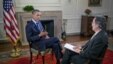 美国总统奥巴马在白宫地图室接受美国之音专访（2011年6月22日）