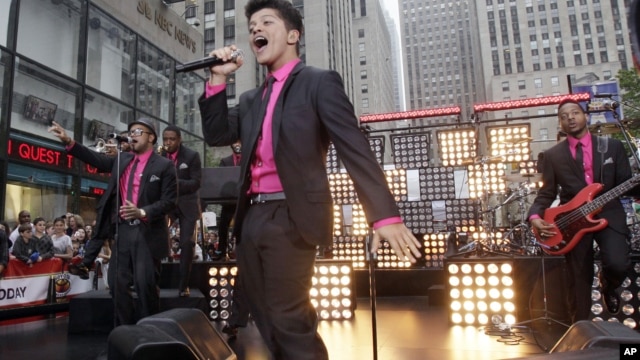 Bruno Mars performs on the NBC "Today" television program in New York, June 24, 2011.