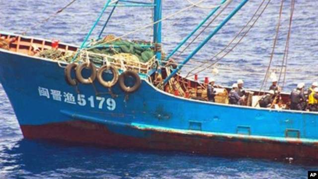 A handout picture released from Japan Coast Guard, 08 Sep 2010, shows a Chinese fishing boat, which was seized by Japan Coast Guard's patrol boat near a disputed island a day before