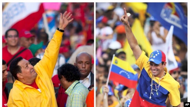 Hugo Chávez y Henrique Capriles se comunicaron por teléfono y por su cuentas de twitter al final de la jornada electoral, el domingo 7 de octubre.