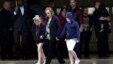 Mourners leave funeral service for Antonia Calendaria, 9, who was killed by Monday's tornado May 23, 2013 in Oklahoma City, Oklahoma