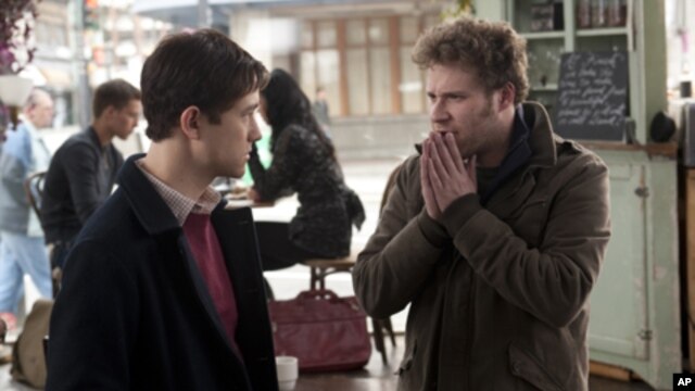 Joseph Gordon-Levitt (left) and Seth Rogen star in "50/50," a comedy about cancer.