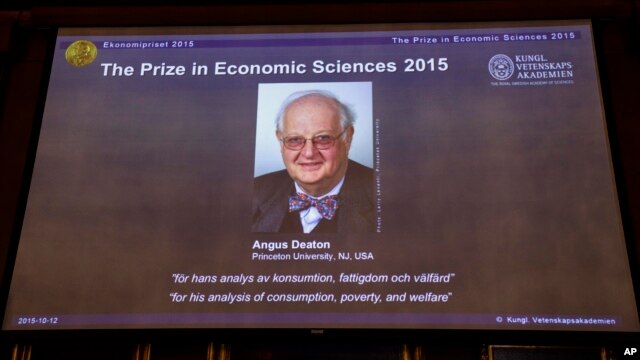 Giáo sư Angus Deaton, người đoạt giải Nobel Kinh tế năm 2015.