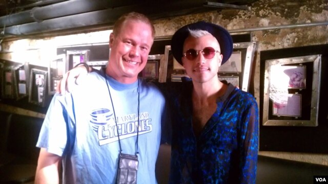 VOA Border Crossings' Larry London with Neon Trees' Tyler Glenn