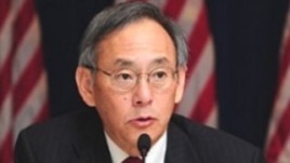 El secretario de energía de EE.UU., Steven Chu, durante la conferencia de prenssa en Beijing.