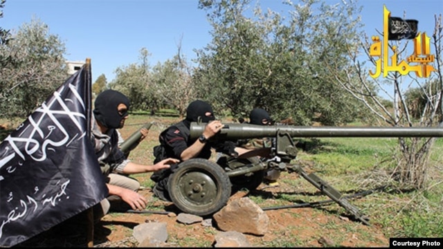 Syria's al-Nusra rebels posted this photo of its fighters using an M-60 anti-tank weapons March 24.