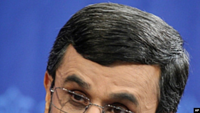 Iranian President Mahmoud Ahmadinejad speaks with media, during his press conference in Tehran, Iran, June 7, 2011.