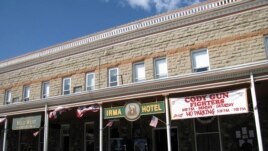 FILE - The Irma Hotel in Cody, Wyoming, Sept. 2009.