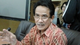 Kepala Badan Pusat Statistik (BPS) Suryamin. (VOA/Iris Gera)