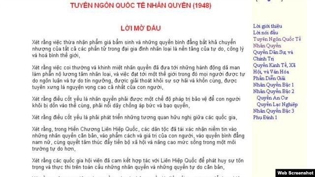 tuyên ngôn quốc tế nhân quyền