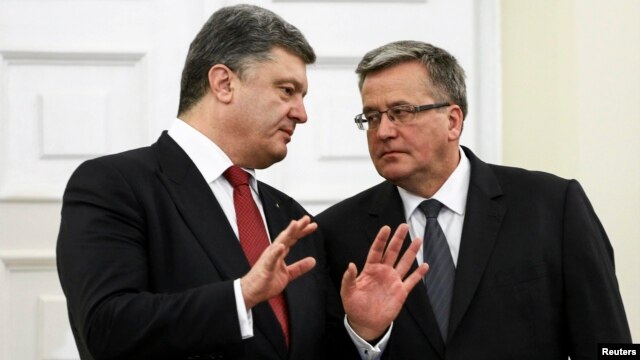 Петр Порошенко и польский президент Бронислав Коморовский, 17 декабря 2014