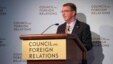 Secretary of Defense Ash Carter addresses the Council on Foreign Relations on partnerships in the Pacific in New York, ahead of his trip to India, April 8, 2016.