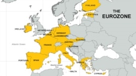 A map of Eurozone nations