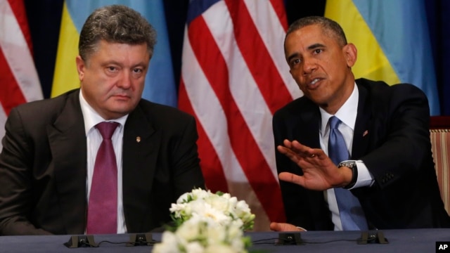 Барак Обама и Петр Порошенко