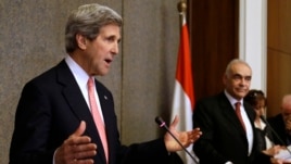 Secreteri wa Departement ya Reta ya Amerika, John Kerry, i Cairo mu Misiri