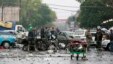Investigators work at a suicide bomb blast site in Vladikavkaz in Russia's restive North Caucasus, Sep. 10, 2010. 