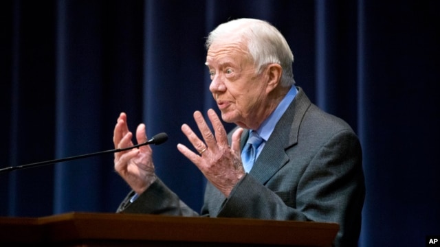 FILE - Former President Jimmy Carter.