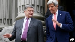 Петр Порошенко и Джон Керри. Киев, Украина. 7 июля 2016 г.