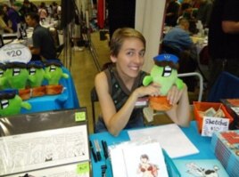 Danielle Corsetto, creator of 'Girls with Slingshots,' earns income from ads as well as from the sale of comic-inspired merchandise.