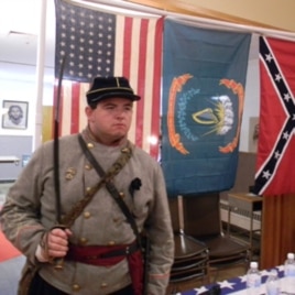 Town resident Brandon Adkins describes himself as a natural-born Confederate from upstate New York.