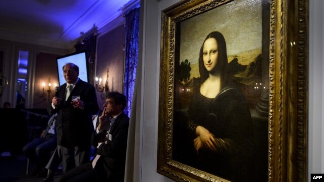 The "Isleworth Mona Lisa," seen here on in Geneva on September 27, 2012, is purported to be an earlier version of the "Mona Lisa," painted by Leonardo da Vinci.