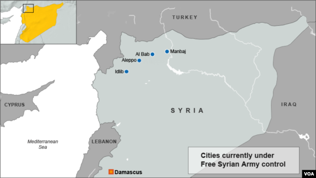 Northwestern Syria Rebel Controlled Areas
