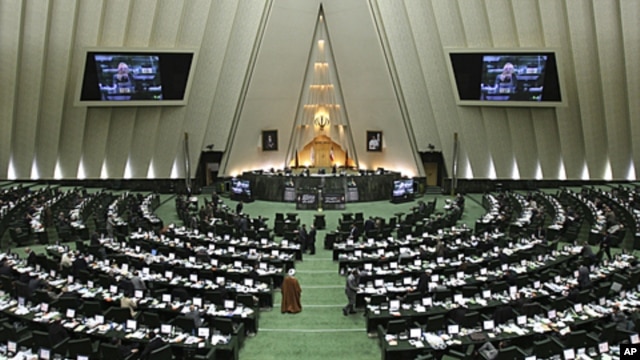 A general view shows Iranian parliament in an open session in Tehran, Iran, Sunday, Nov. 27, 2011.