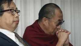 1991年达赖喇嘛和方励之在纽约准备参加汉藏人权领袖对话