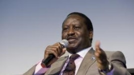 Mgombea urais na Waziri Mkuu aliyepo madarakani Raila Odinga 