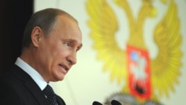  Russia's President Vladimir Putin addresses Russian Ambassadors during their meeting in the Foreign Ministry, in Moscow, July 9, 2012. 