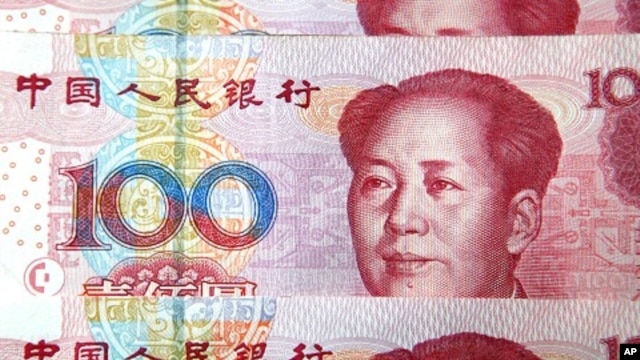 Chinese 100 yuan bank notes