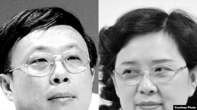 广州日报前社长戴玉庆举报前纪委书记王晓玲（右）涉嫌贪腐打击报复 （合成照片）