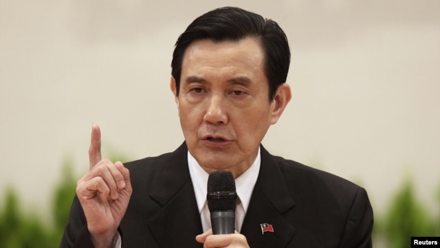 Taiwan President Ma Ying-jeou during a news conference after his inauguration ceremony at the Presidential Office in Taipei, May 20, 2012