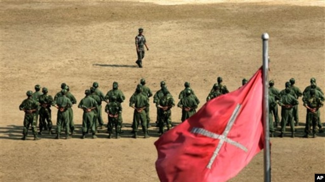 Recruits of Kachin Independence Army undergo training in northern Burma (file photo).