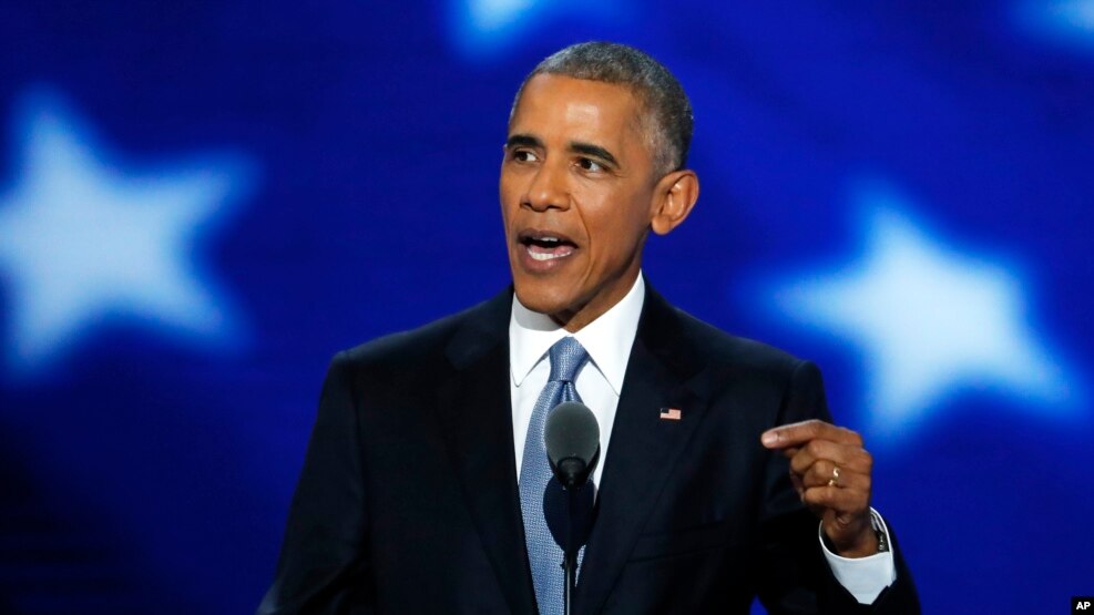 Barack Obama discursa na convenção democrata