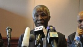 Former South African President Thabo Mbeki announces that Sudan and South Sudan agreement (2012 photo)