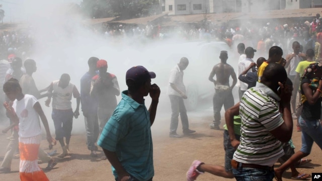 Manifestions de l'opposition guinéenne.