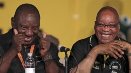 Cyril Ramaphosa (L) Jacob Zuma (R)