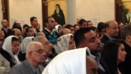Egyptian-American Copts in celebrate Christmas at the St. Mark Orthodox Church in Fairfax, Virginia, on January 6, 2013. (Mohamed Elshinnawi)