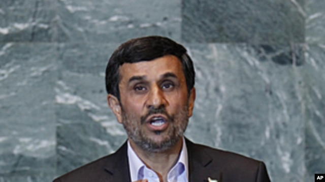 Iran's President Mahmoud Ahmadinejad addresses the 66th United Nations General Assembly at the U.N. headquarters in New York, September 22, 2011.