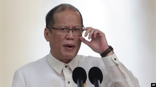 Tổng thống Philippines Benigno Aquino phát biểu nhân ngày lễ Quốc khánh thứ 115 của Philippines tại Manila, ngày 12 tháng 6, 2013. (AP/ Aaron Favila)